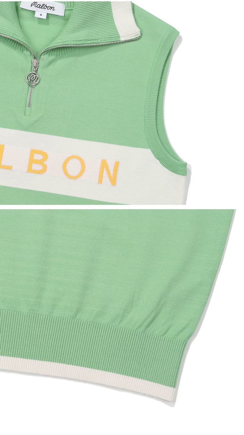 Malbon Korea 25SS Women's Bucket Zip-Up Collar Vest shirt