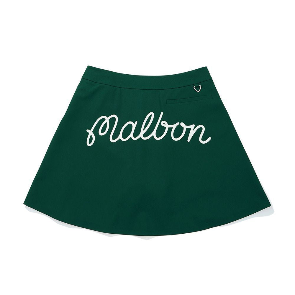 Malbon Korea New Spring 2025 Women's Pleated Logo Lettered Golf Skirt