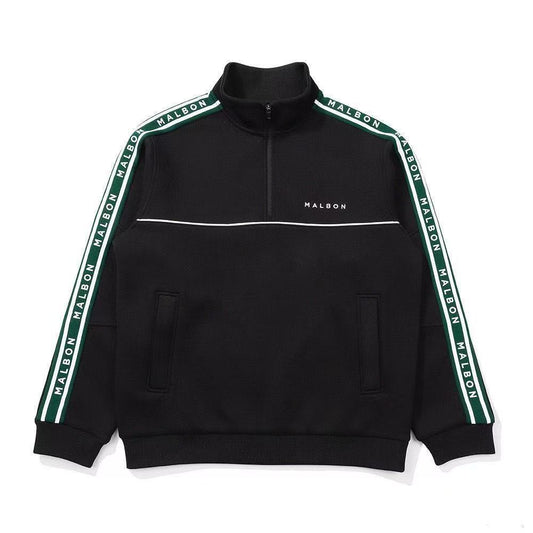 MALBON GOLF Korea 2025 Men's Half-Zip Long-Sleeve Top Casual Golf Sweatshirt for Men