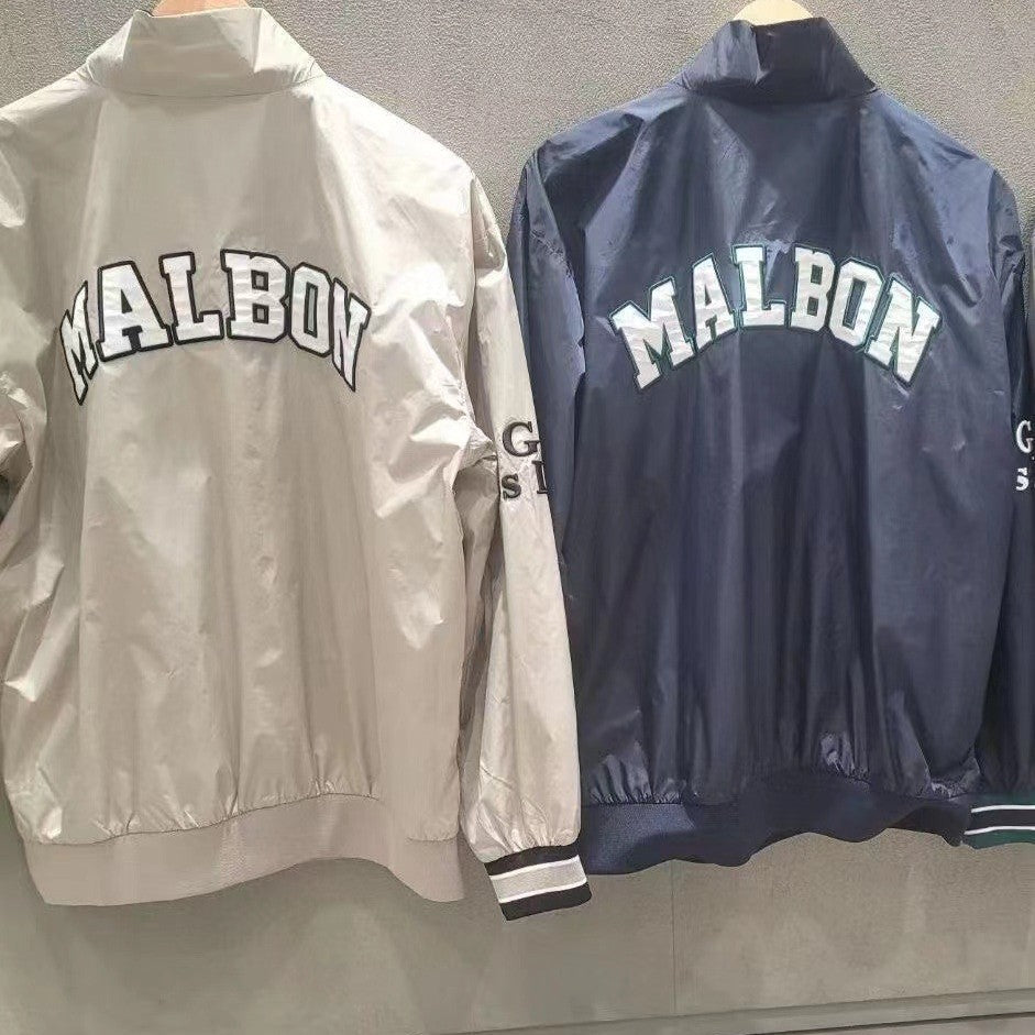 MALBON GOLF Korea Men Windbreaker Jacket light half-zip embroidered Outerwear