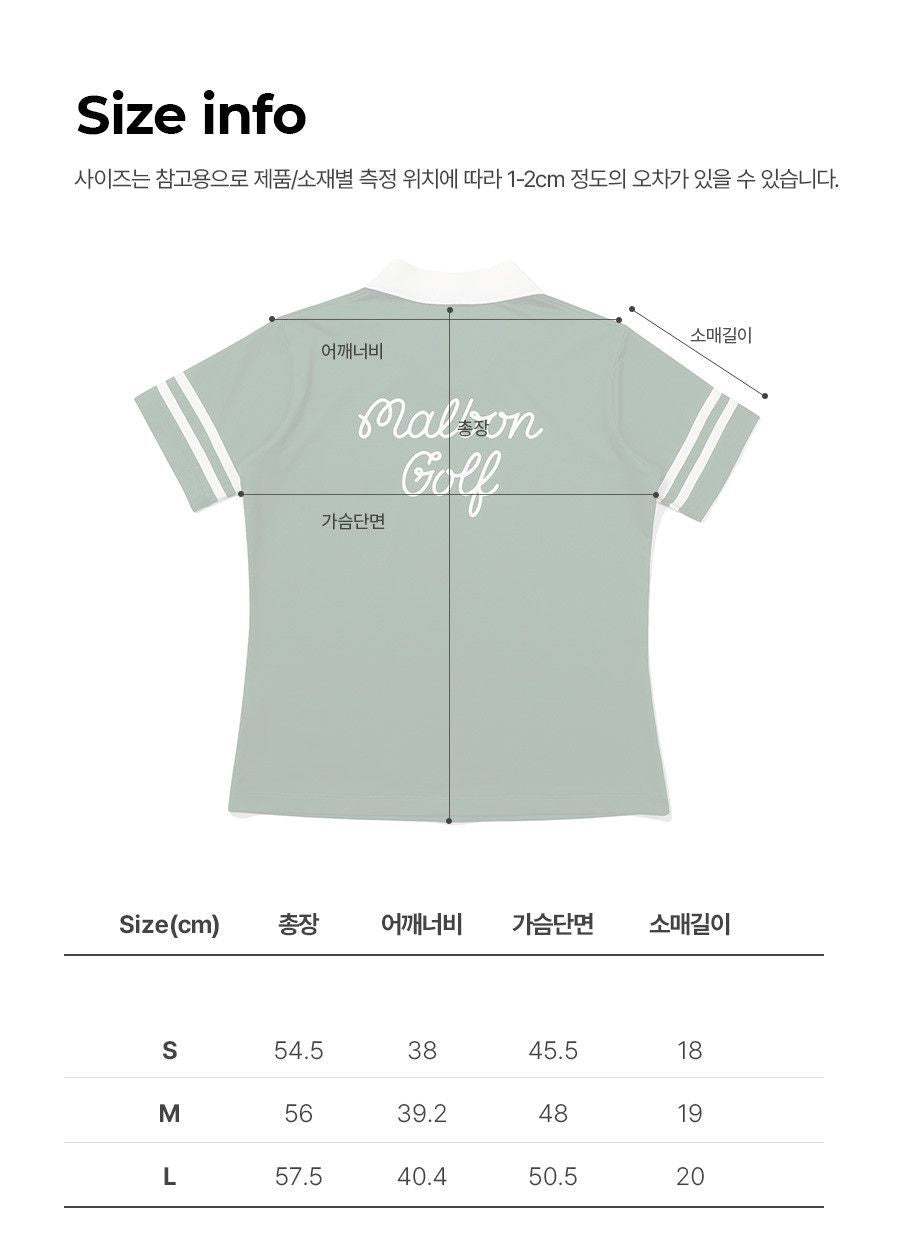 Malbon Korea New SS Women's Stripe T-Shirt Polo Top