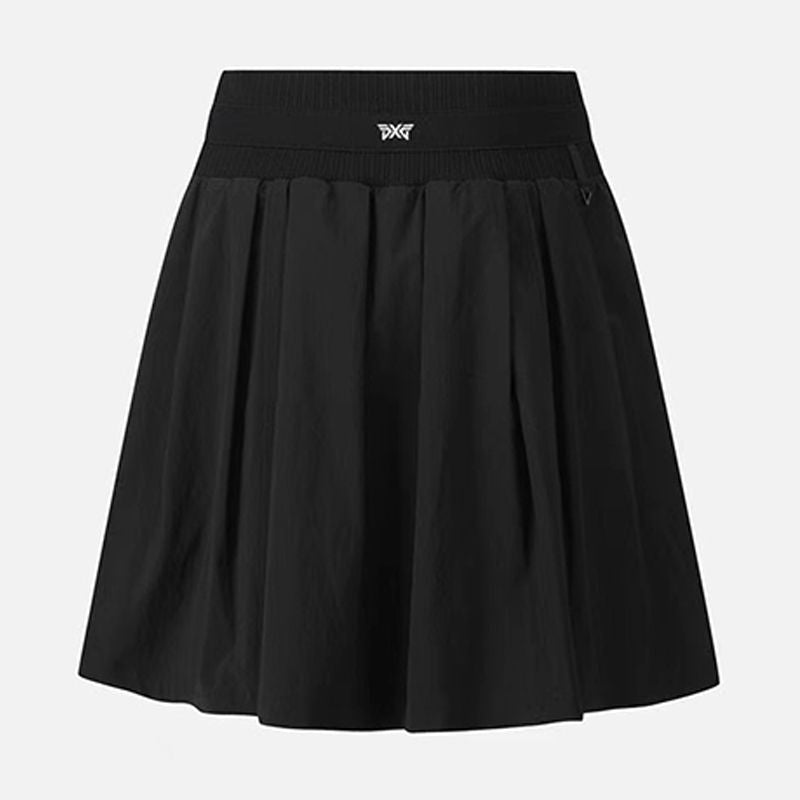 PXG Korea Women's Elastic Waist Golf Skirt Pleated Anti-Wrinkle