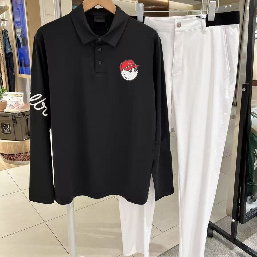 Malbon Korea New Men's Bucket Tech Polo T-Shirt Golf Top