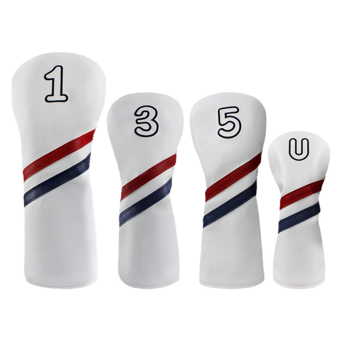 Stripes Golf Club Covers Waterproof PU Club Protector Covers