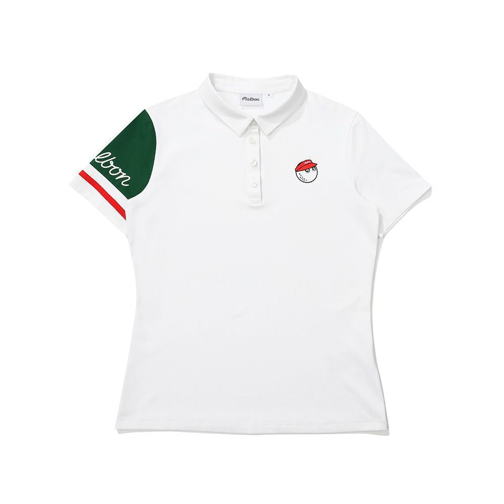 Malbon Korea Women's Shoulder Strip Golf Polo Shirt Short-Sleeve quick-drying top