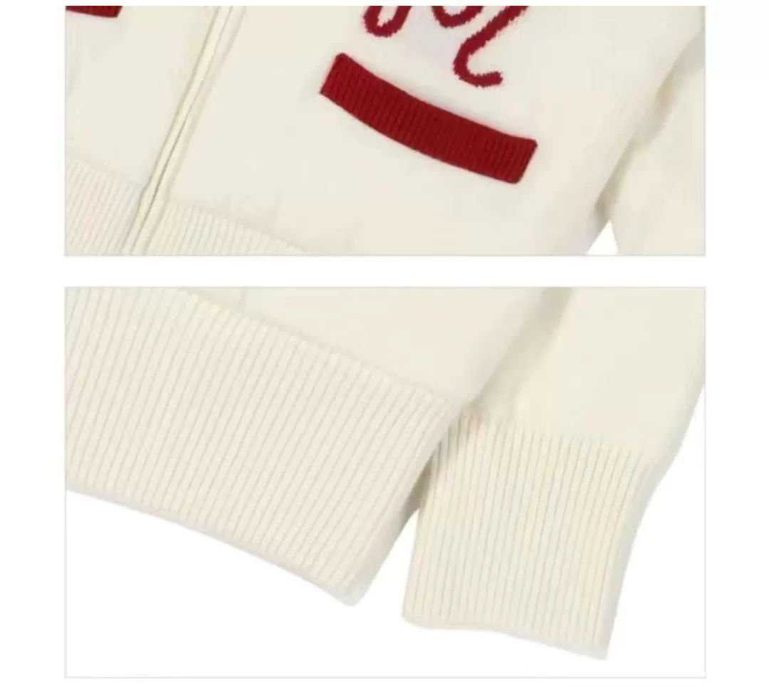 Malbon Korea Women Golf Jacket Ladies Outdoor FW Knitted Outerwear Warm Casual embroidered