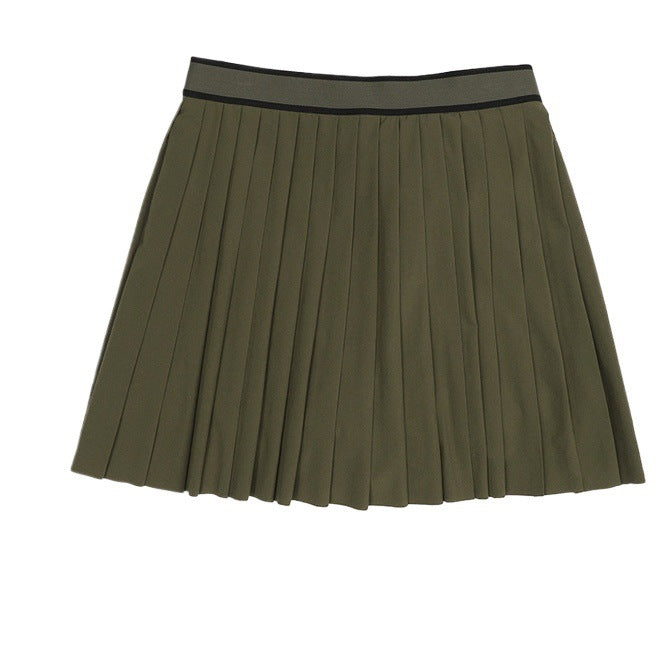 MALBON Korea original Women Golf Skirt, pleated, slim elasticated waist with small ball bag