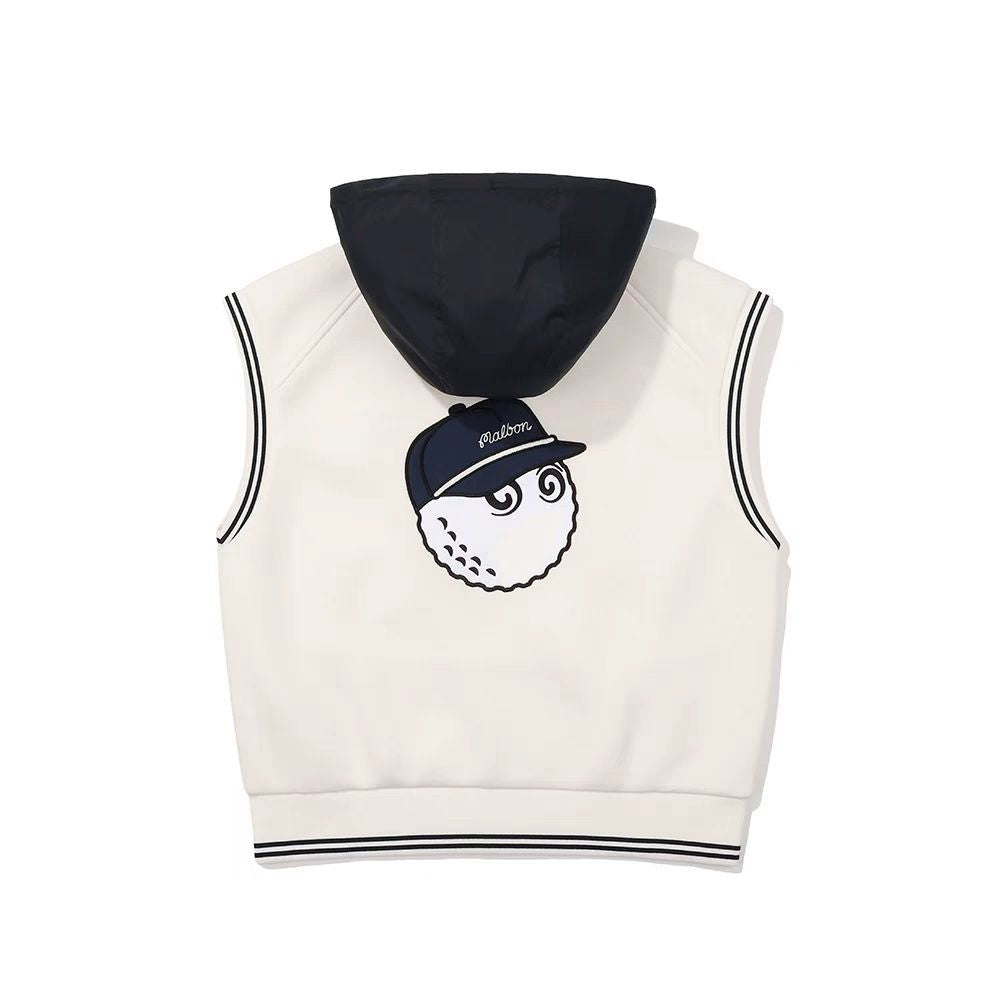Malbon Korea FW24 Women's Golf Hood Zip-Up Sleeveless Jacket Outerwear