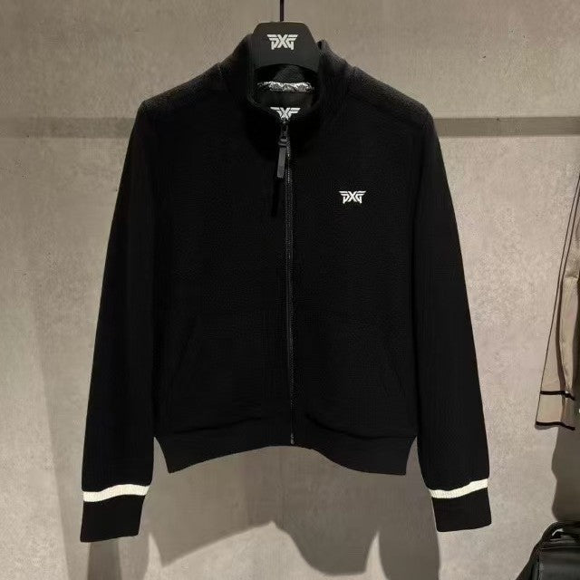 PXG Korea Women Winter Knit Jacket Hybrid Down Cardigan Wool Outerwear