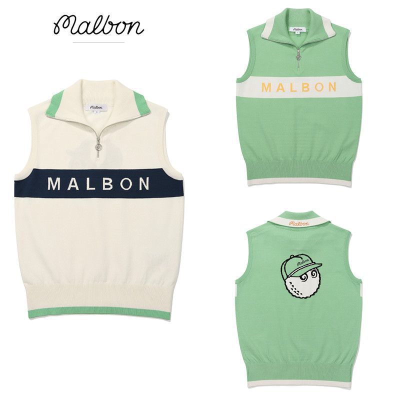 Malbon Korea 25SS Women's Bucket Zip-Up Collar Vest shirt