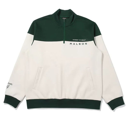 Malbon Korea Men's Half-Zip Color Block Golf Sweatshirt top