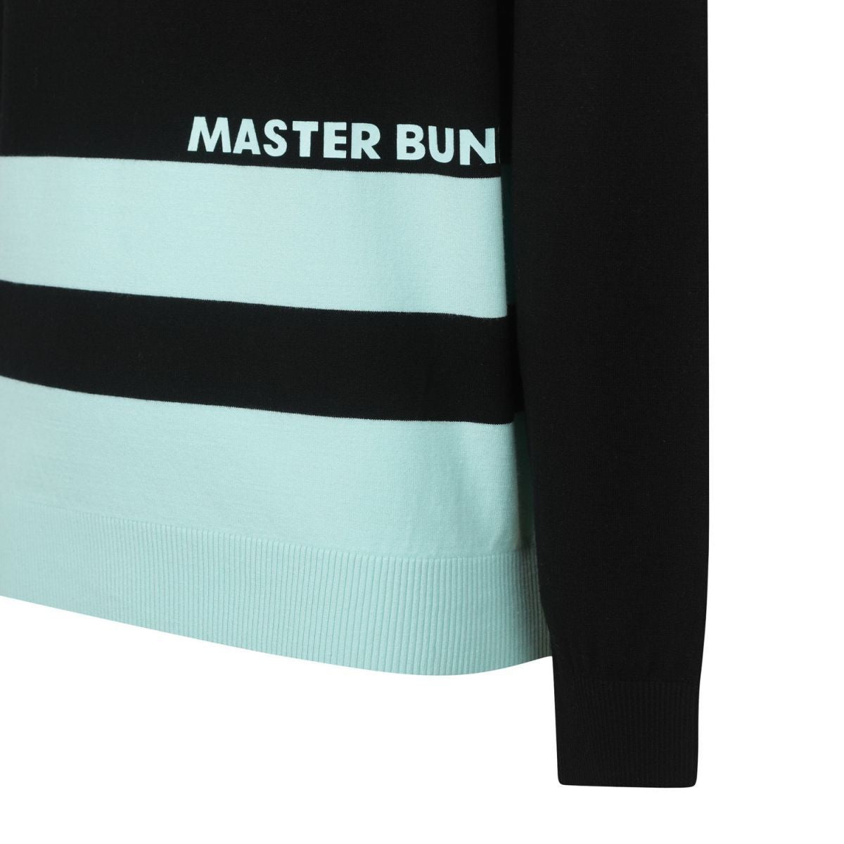 MASTER BUNNY EDITION Men Zipper Collar Golf Sweater, Knit Top Shirt