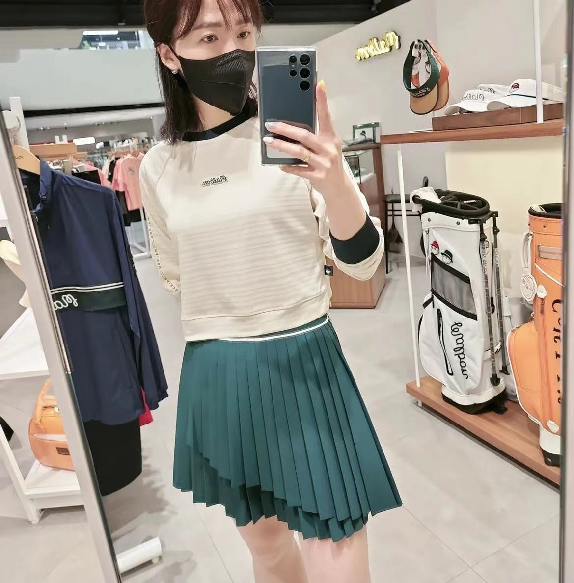 MALBON GOLF Korea Women Pleated Skirt SS Short Slim Fit Quick-Drying 23