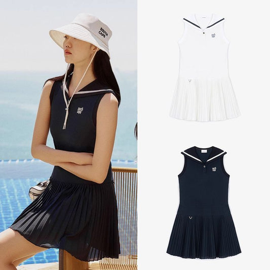 SOUTHCAPE 24 SS Golf Dress breathable sleeveless pleated one-piece